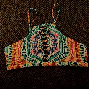 Bathing suit top, the one strap part will need to be sewed